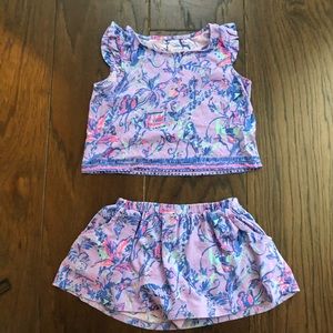 Lilly Pulitzer Girls Crop Top Set